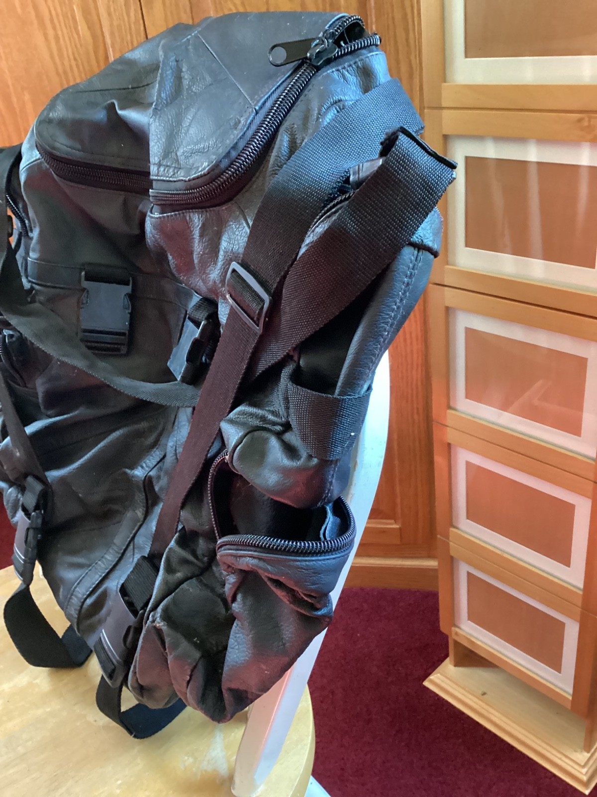 Black Leather Backpack - image 4