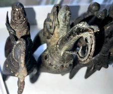 African Tribal Art Sao Kotoko Bronze Warrior Figures 6 Pc See Detail 1b6