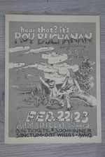 1974 Concert Poster Roy Buchanan Austin Texas Armadillo World Headquaters