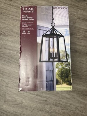 Home Decorators Collection Blakeley Large Exterior Hanging Lantern Black Finish 