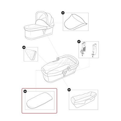 Thule Mattress Matte Gray für Thule Urban Glide Bassinet