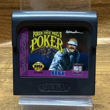Poker Face Paul's Poker Video Game Sega Game Gear, 1994 Tested Retro