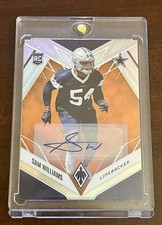 2022 Panini Phoenix Sam Williams RC Auto Orange #189 Cowboys Rookie #d 04/50