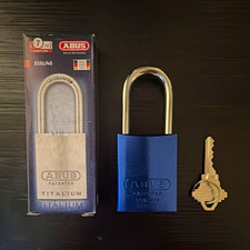 ABUS 83AL/40 Blue Aluminum Padlock, Keyed Different, A Keyway, Nano Protect