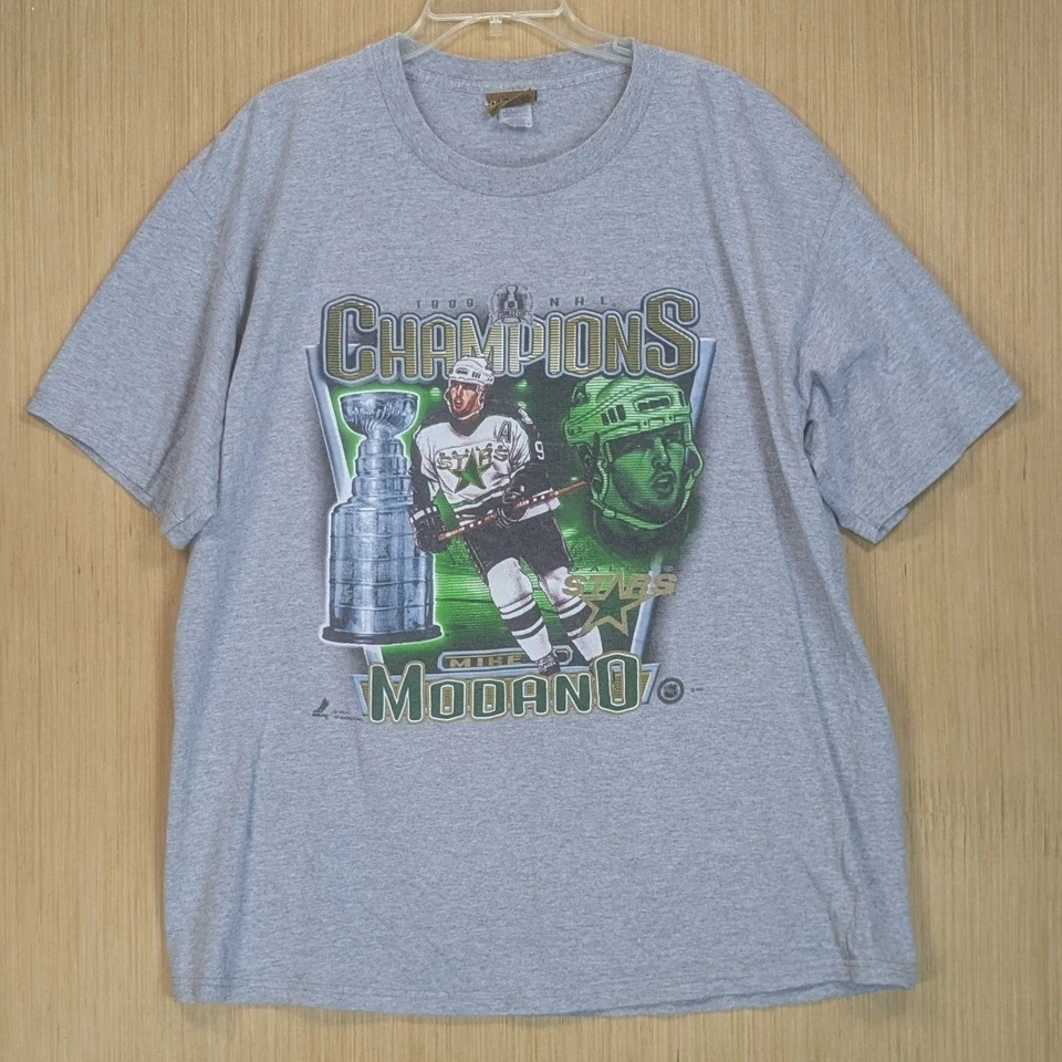 Camiseta De Colección 1999 NHL Dallas Stars Mike Modano Stanley Cup Champions Para Hombre XL Foto 2 de 4
