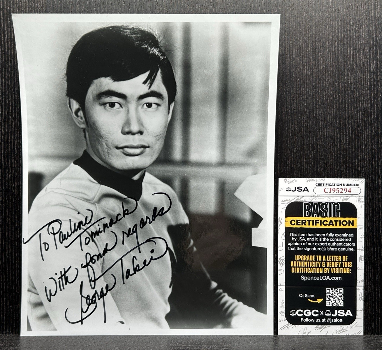 GEORGE TAKEI SIGNED 8x10 PHOTO Original Autograph JSA COA Star Trek HIKARU SULU