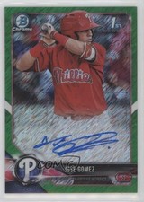 2018 Bowman Chrome Prospect Green Shimmer Refractor 37/99 Jose Gomez Auto 15r3