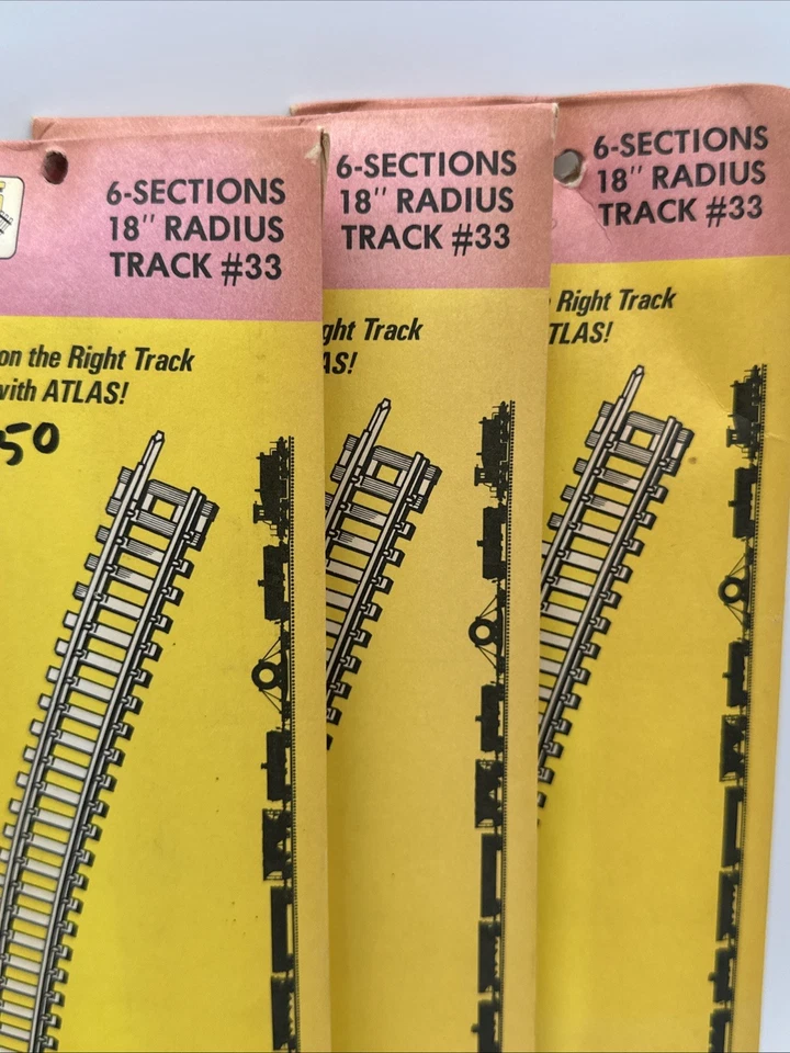 Atlas HO Scale 6-Sections Track #33, #44, #21 Vintage NOS Vintage Free Shipping - Image 3 of 3