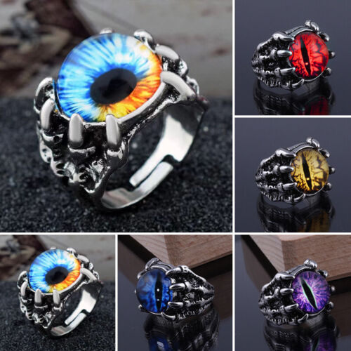 Punk Gothic Evil Eye Finger Ring Adjustable Claws Ring Women Men Party Jewellery - Picture 1 of 19