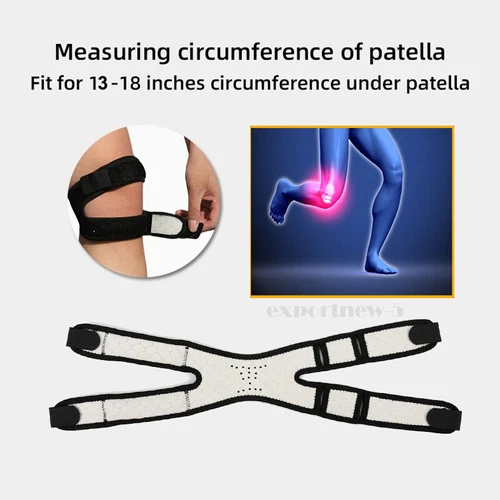 Patella Stabilizer Knee Support Strap Tendon Brace Pain Rellief Sport Warp Belt - Picture 10 of 32