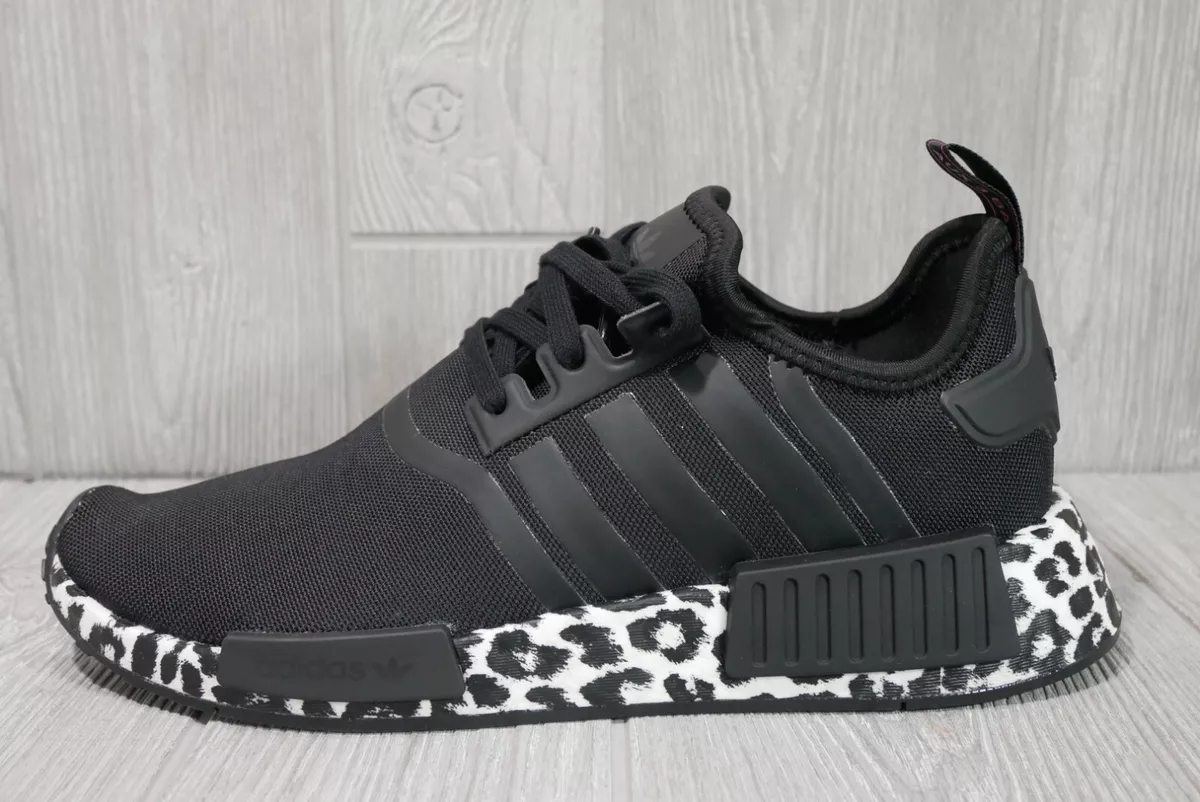 Adidas NMD Boost Leopard Print Black White Pink Womens Shoes Cheetah | eBay