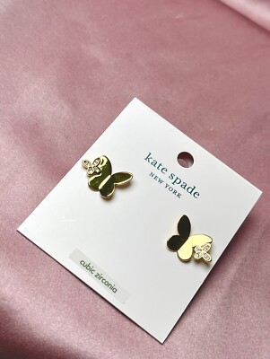 100% Authentic Kate Spade In A Flutter Butterfly Stud Earrings