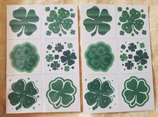 Lot of 12 green shamrock clover temporary tattoos party favor goody bags