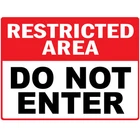 Restricted Area Do Not Enter Osha Metal Aluminum Sign
