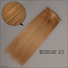 27cm long Synthetic mohair String Hair - Mohair straight : A.Brown SM27 