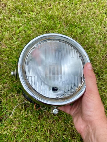 Big Old USSR HEADLIGHT LAMP detail industrial MOTORCYCLE SPEEDOMETER - style BMW - Picture 13 of 19