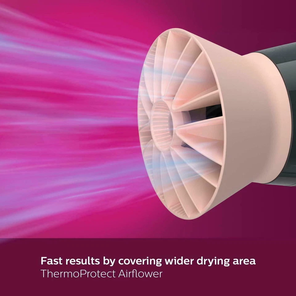 Secador de pelo profesional Philips BHD356/10 2100 vatios flujo de aire termoprotector Foto 3 de 4