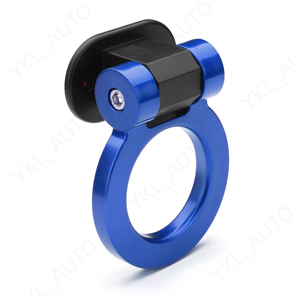 Universal Ring Decorative Car Tow Hook Track Racing Style Auto Accessories Blue - Image 4 of 4