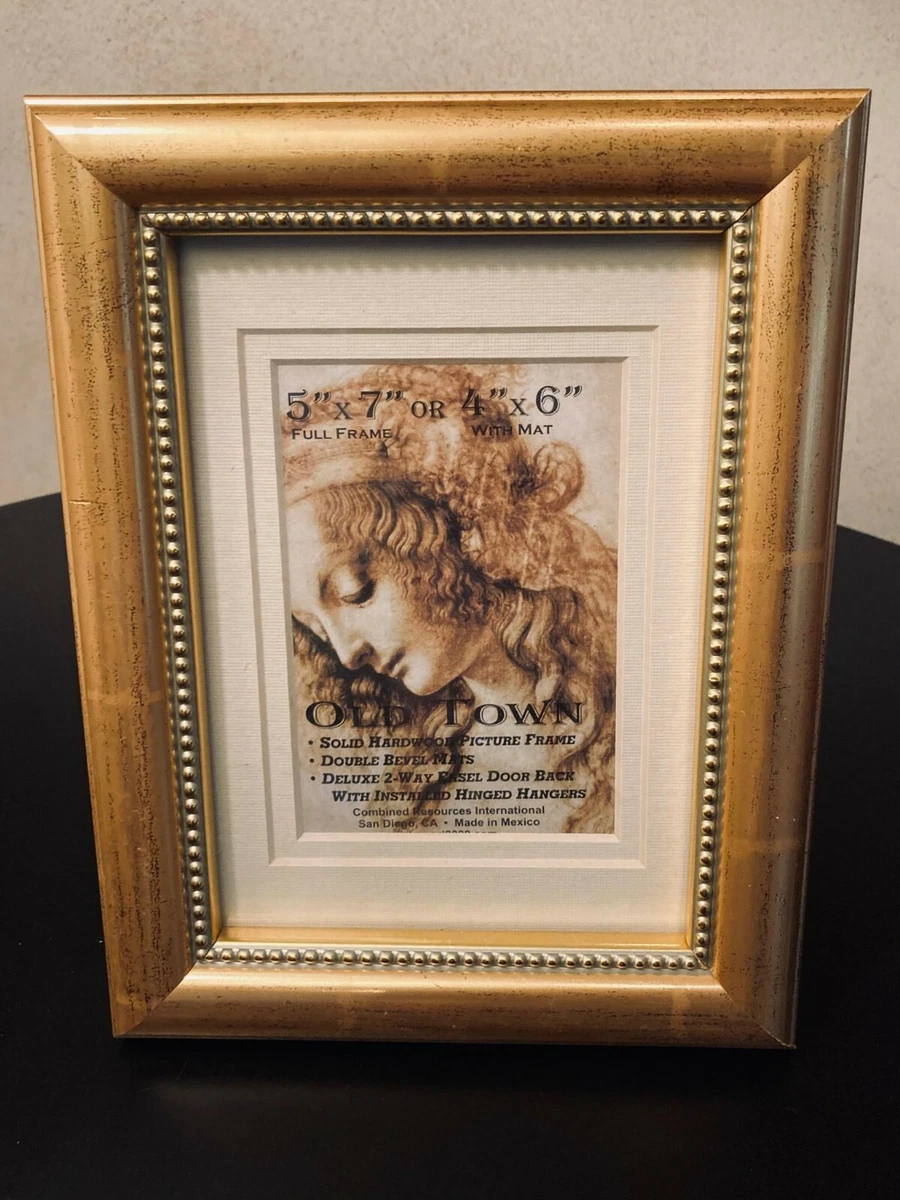 5x7 gold frame with mat deals
