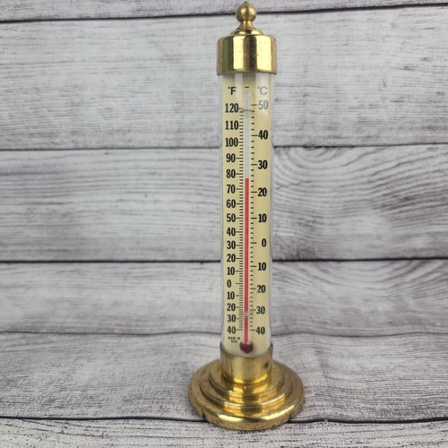 Vintage CONANT CUSTOM BRASS Co. Standing Thermometer - 7 1/2" Tall