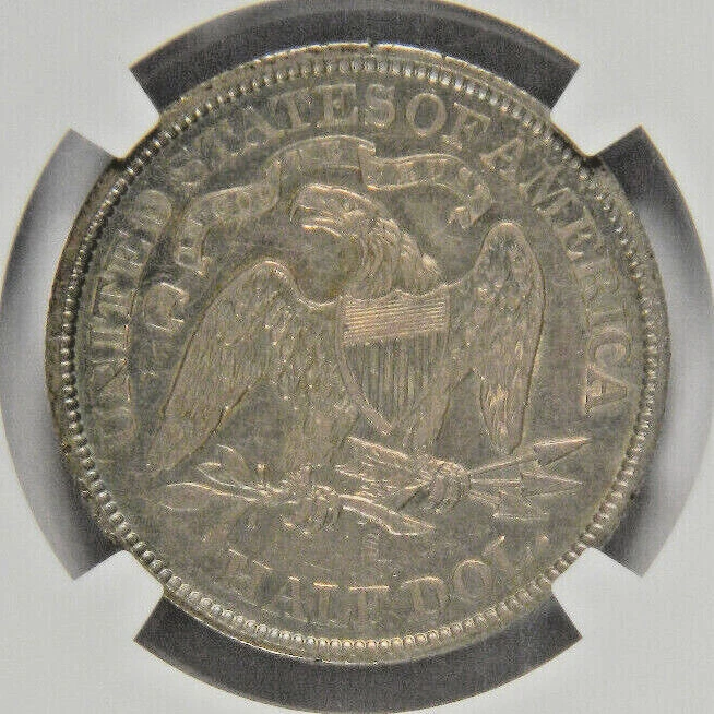 1871-S SEATED LIBERTY HALF DOLLAR ~ NICE ORIGINAL NGC AU55! - Image 2 of 4