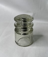 Vintage Armstrong T.S. Clear Glass Insulator Number 27 55. Made In The USA