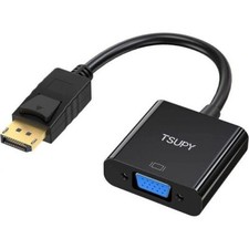 DisplayPort to VGA Adapter, TSUPY DP to VGA Converter Male to Female DP VGA Gold