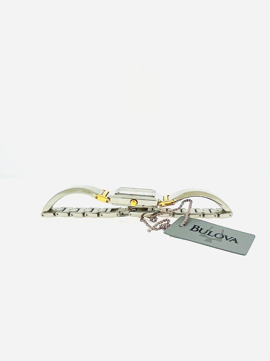 Bulova Mother of Pearl Dial Two Tone Stainless Steel Bangle  display picture 2