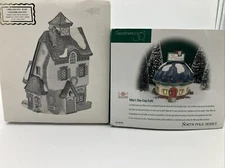 2 Department 56 “Tillie's Tiny Cafe” &doll shop #56401 &5620-0 North Pole Serie