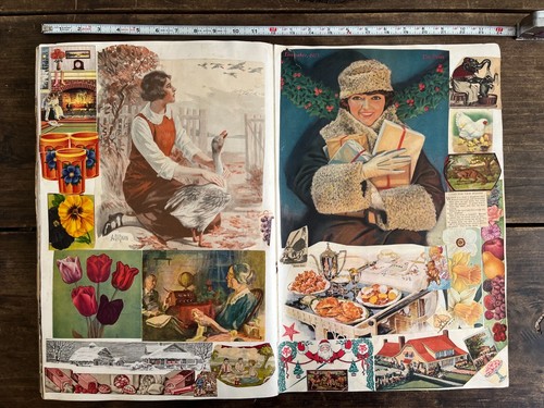 Antikes Sammelalbum 1925 Darke Co Ohio New Madison Atemberaubende Decoupage Kunst - Bild 12 von 24