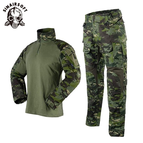 Juego de Pantalones y Camisa de Combate Táctico Militar BDU G3 Uniforme Mangas Largas Exterior EE. UU. - Imagen 11 de 12