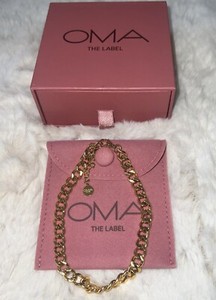 Authentic Oma The Label Cuban Link Anklet 18k Gold Plated