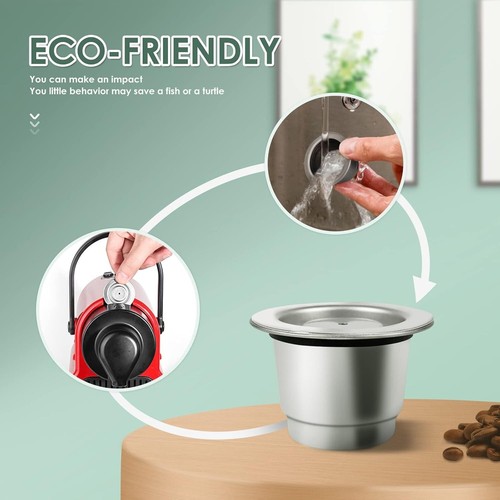 Stainless Steel Reusable Espresso Pods Compatible with Nespresso Original Line - Picture 8 of 9