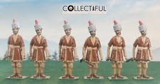 LEAD SOLDIER SET X6 - SIKH INDIAN INFANTRY LANCERS - RAJ - BRITAINS SIZE L104