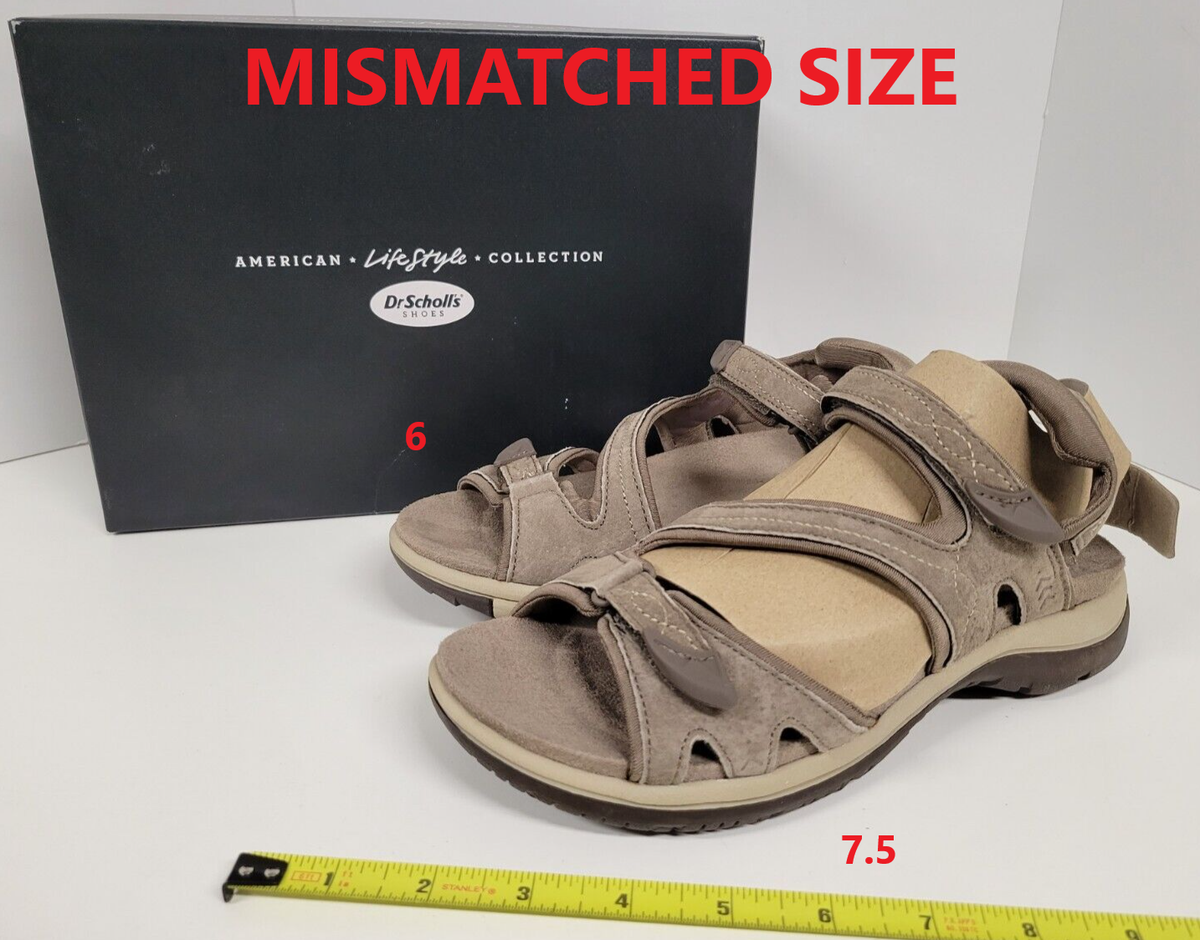 Mismatched Size 6): Dr Scholl's Women's Taupe Adelle Leather