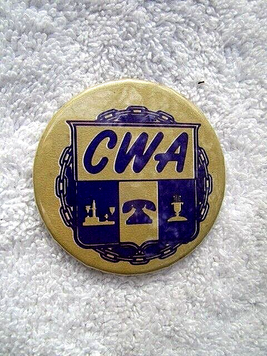 CWA Communication Workers of America Union Vintage MIRROR Advertising, Telephone - Picture 3 of 6