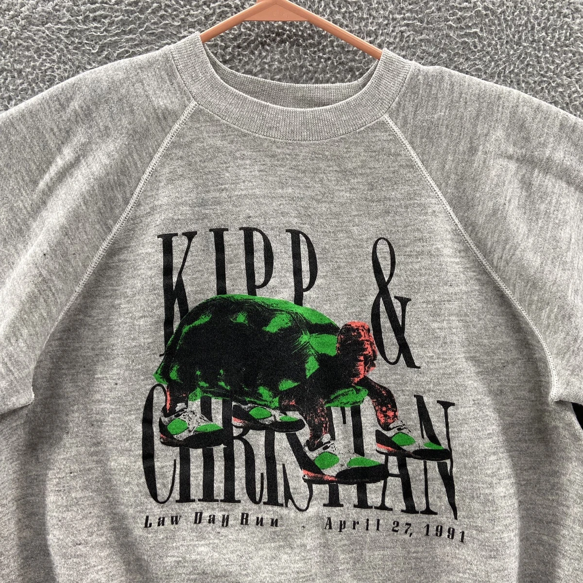 VINTAGE Hanes Sweatshirt Mens Extra Large Graphic Made USA 90s Kipp & Christian