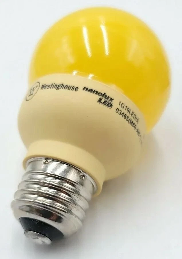 Nanolux LED 1W/1 Watt LED Small Bulb Yellow/Amber Rich Color 120V Indoor/Outdoor - Image 2 of 4