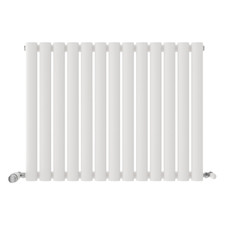 Heizkörper Horizontal Einzelpaneel Oval Säulen Modern Matt Weiß 600x780mm