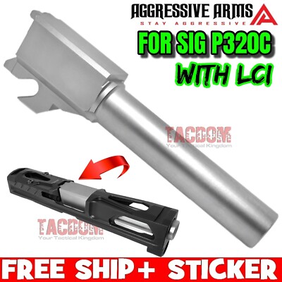 AGGRESSIVE ARMS SILVER 3.9'' Barrel SIG P320C 416R STAINLESS 9mm WITH LCI SAMMI