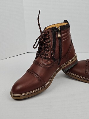 Arkbird Mens Sz 7 Oxford Leather Chukka Ankle Boots w/Zipper