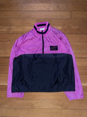 Vintage Honda Hondaline Scooter Mania Colorblock Windbreaker Jacket Large Pink