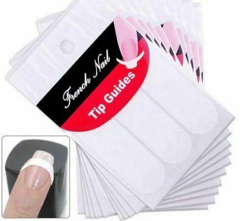 1 Pack French Manicure Nail Art Tip Guide Sticker Stencil Round Form Decoration - Picture 2 of 12