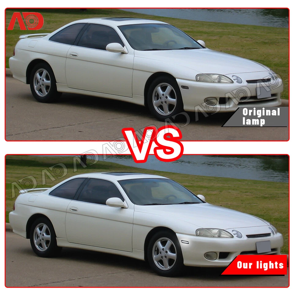 Luces LED de señalización lateral de parachoques delantero para Lexus 92-00 SC300 SC400 2 piezas Foto 3 de 4