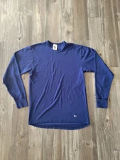 REI Shirt Men’s Medium Blue Base Layer Camp Hiking Long Sleeve Athletic USA