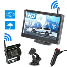Wireless Backup Camera 5" Monitor Rear View Reverse System for Truck Caravan RVs