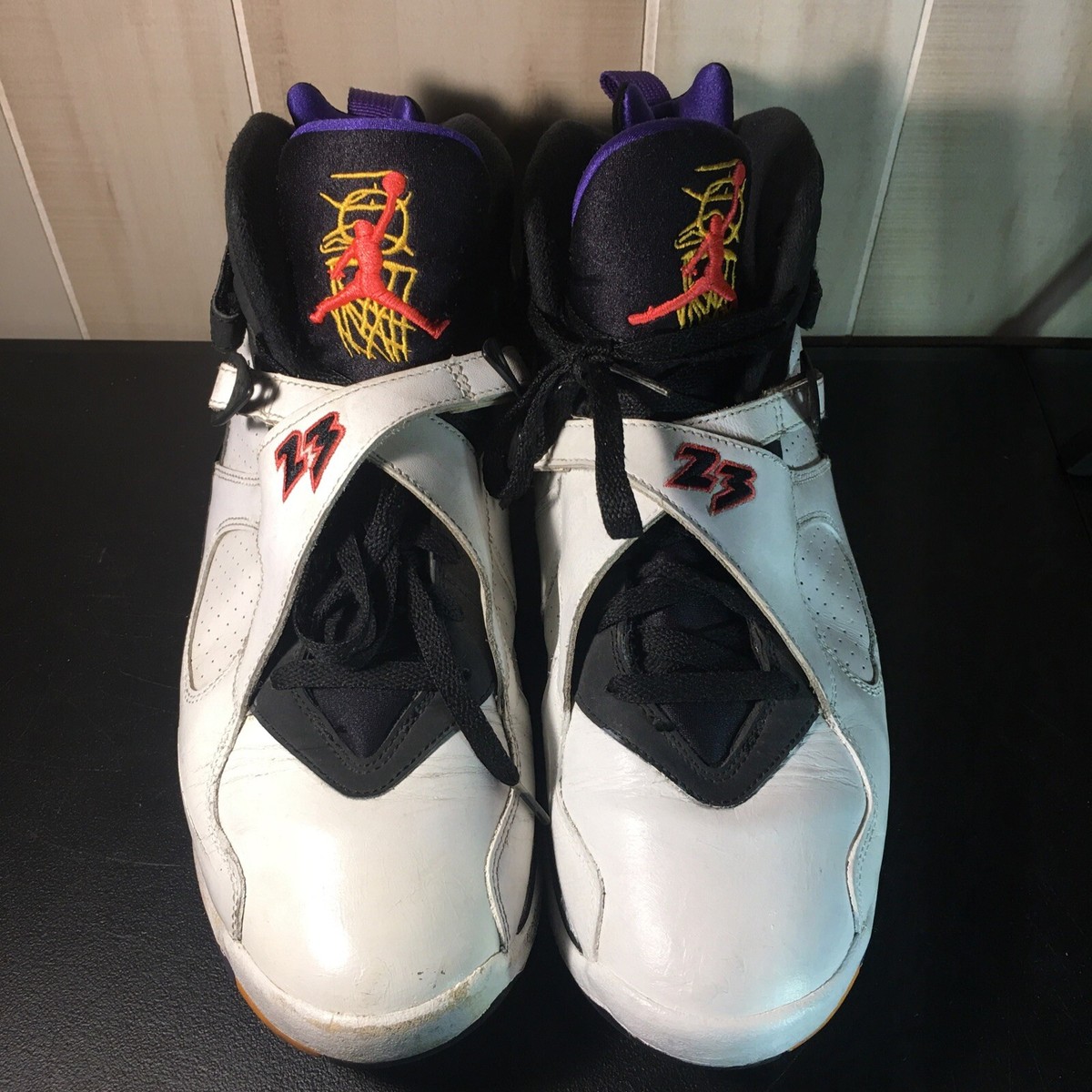 Nike Air Jordan 8 Retro Three Peat White Infrared 305381-142 Size