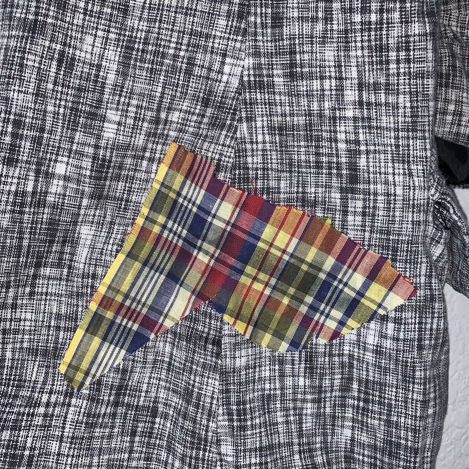 Esley Patchwork Pattern Style Blazer Women Sz Lar… - image 5