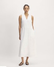 NWT! Everlane The Linen Eyelet White Maxi Dress Women Size XS.