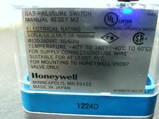 Honeywell C6097B1010 Gas Pressure Switch 12-60 W.C. 5 PSI